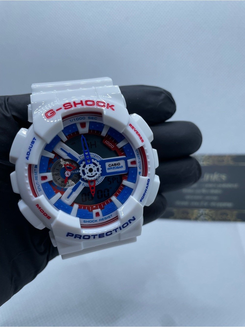 G-Shock White Red Blue Men's Sport Watch